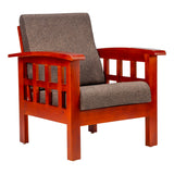 Dallas Pro Classic Wooden Sofa Set (3+1+1 Seater) - Honey Finish