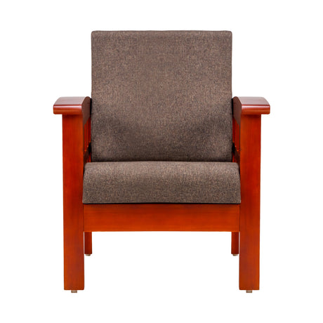 Dallas Classic Wooden Sofa 1-Seater - Honey Finish_2