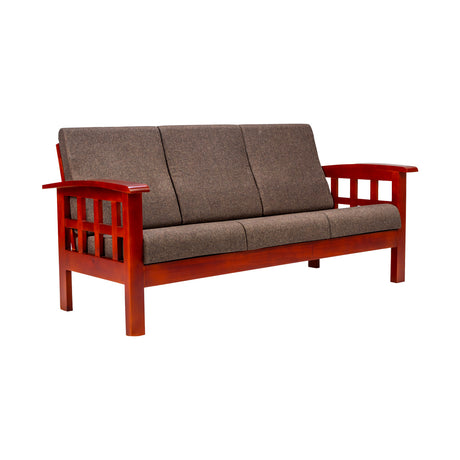 Dallas Classic Wooden Sofa 3-Seater - Honey Finish_1