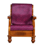 Denver Luxe Wooden Sofa Set (3+1+1-Seater) - Natural Finish