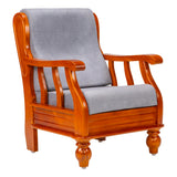 Denver Pro Luxe Sofa Set (3+1+1 Seater) - Teak Finish