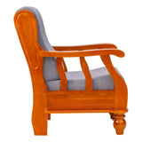 Denver Pro Luxe Sofa Set (3+1+1 Seater) - Teak Finish
