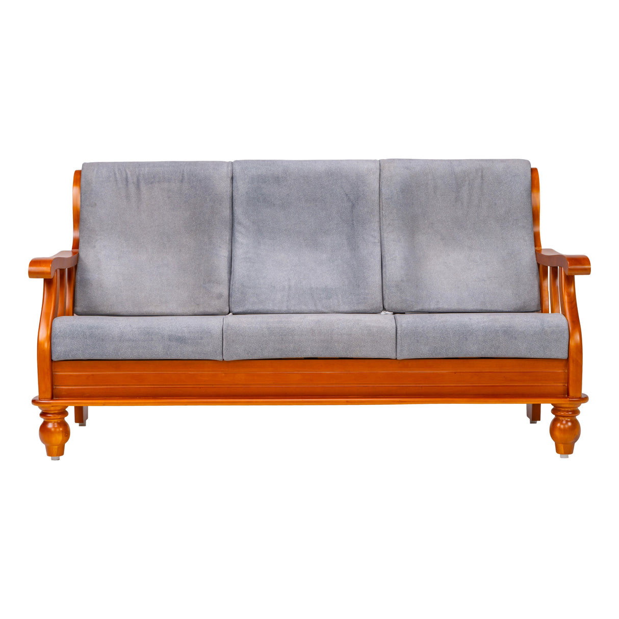 Denver Pro Luxe Sofa Set (3+1+1 Seater) - Teak Finish