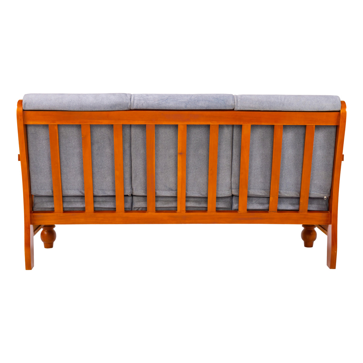 Denver Pro Luxe Wooden Sofa 3 Seater - Teak Finish
