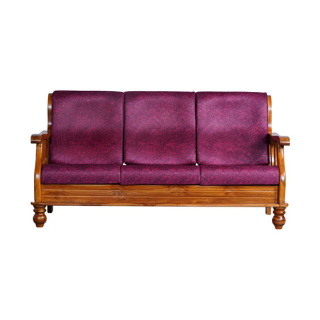 Denver Luxe Wooden Sofa 3-Seater - Natural Finish_2