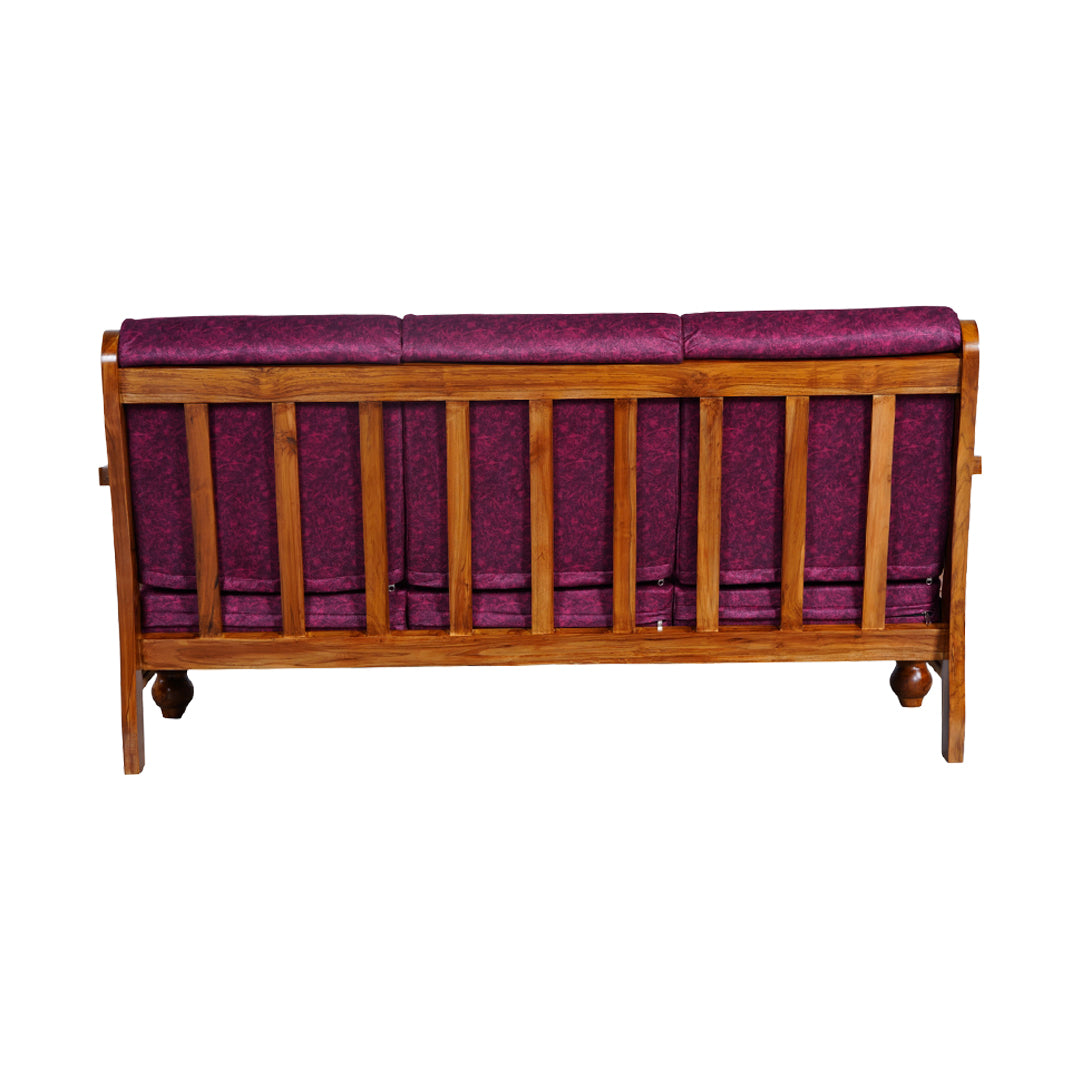 Denver Luxe Wooden Sofa 3-Seater - Natural Finish_4