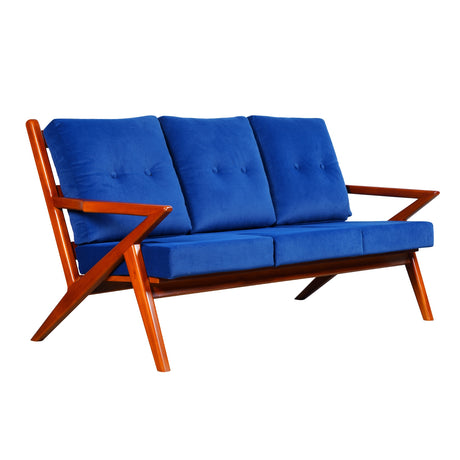 Derby Wooden Sofa 3 Seater - Light Walnut Finish
