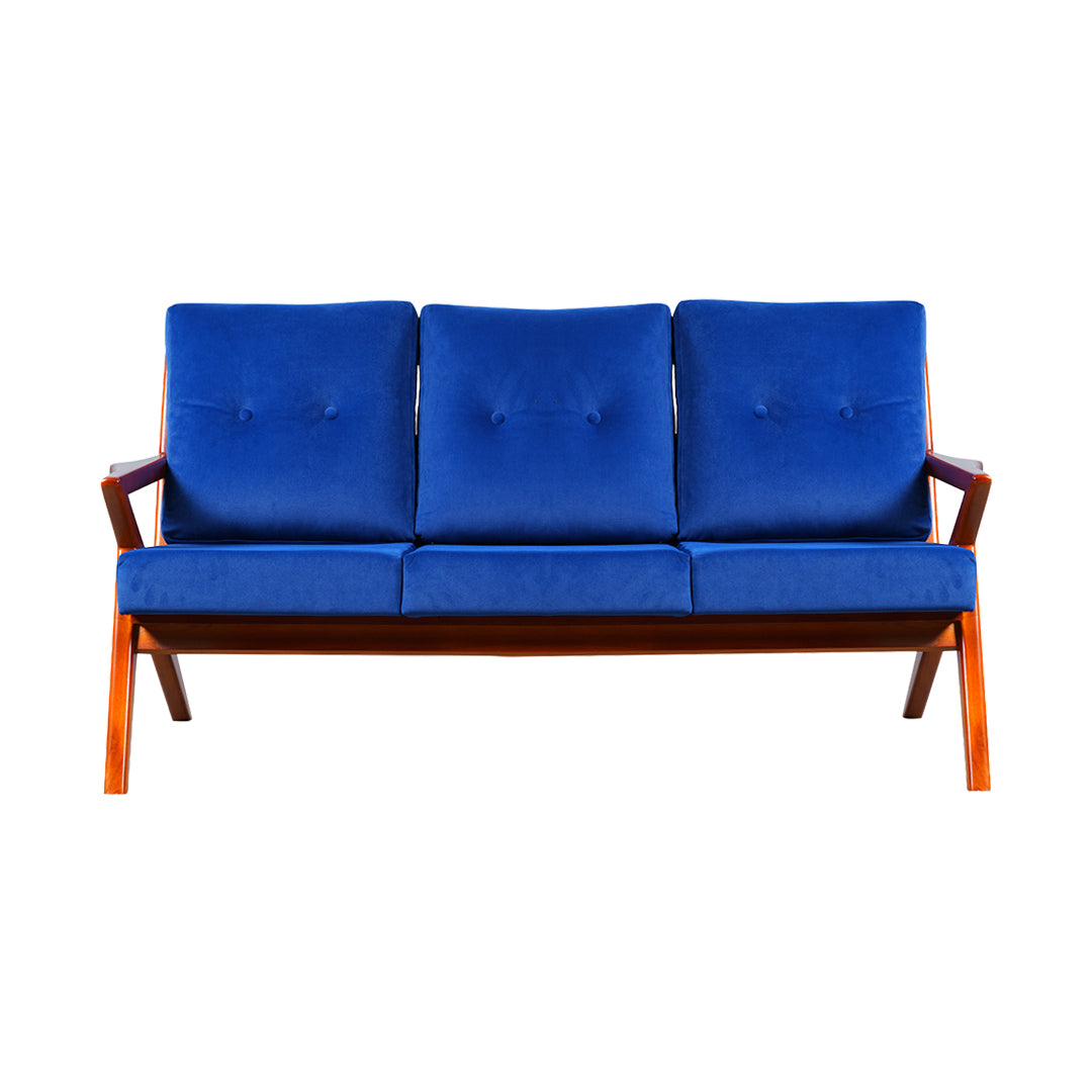 Derby Wooden Sofa Set (3+1+1-Seater) - Light Walnut Finish_4
