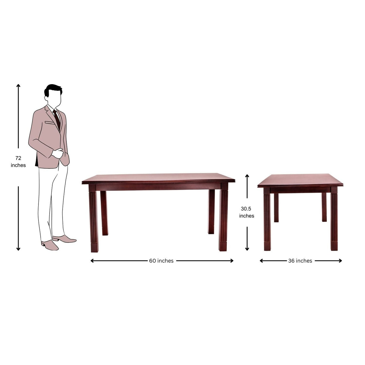 Glenburn Pro Rectangle Wooden Top Dining Table 4 Seater - Honey Finish