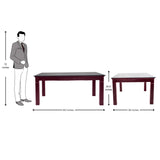 Minto Pro Rectangle Glass Top Dining Table 6-Seater - Light Walnut Finish