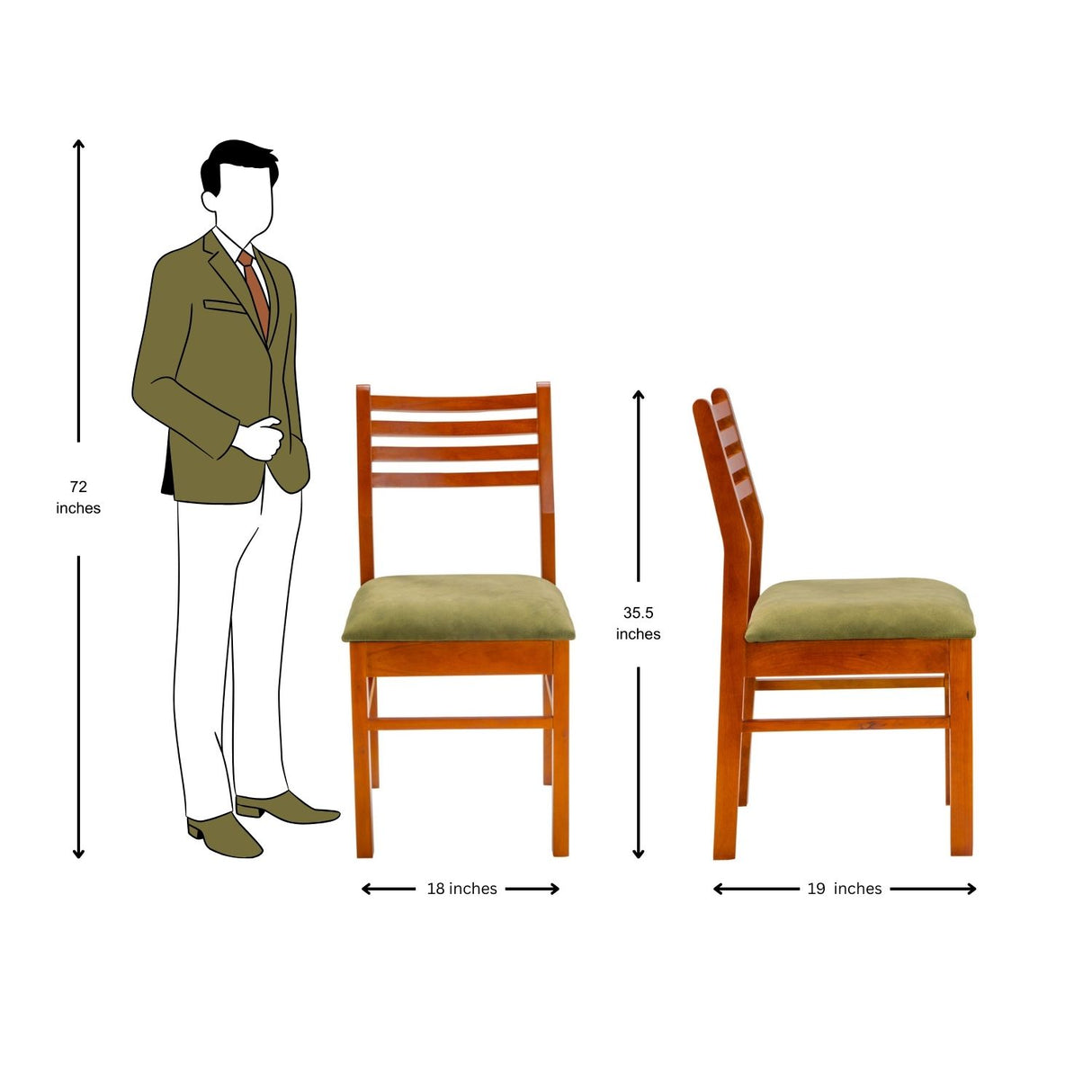 Bogota Pro Comfortable Dining Chair - Teak Finish