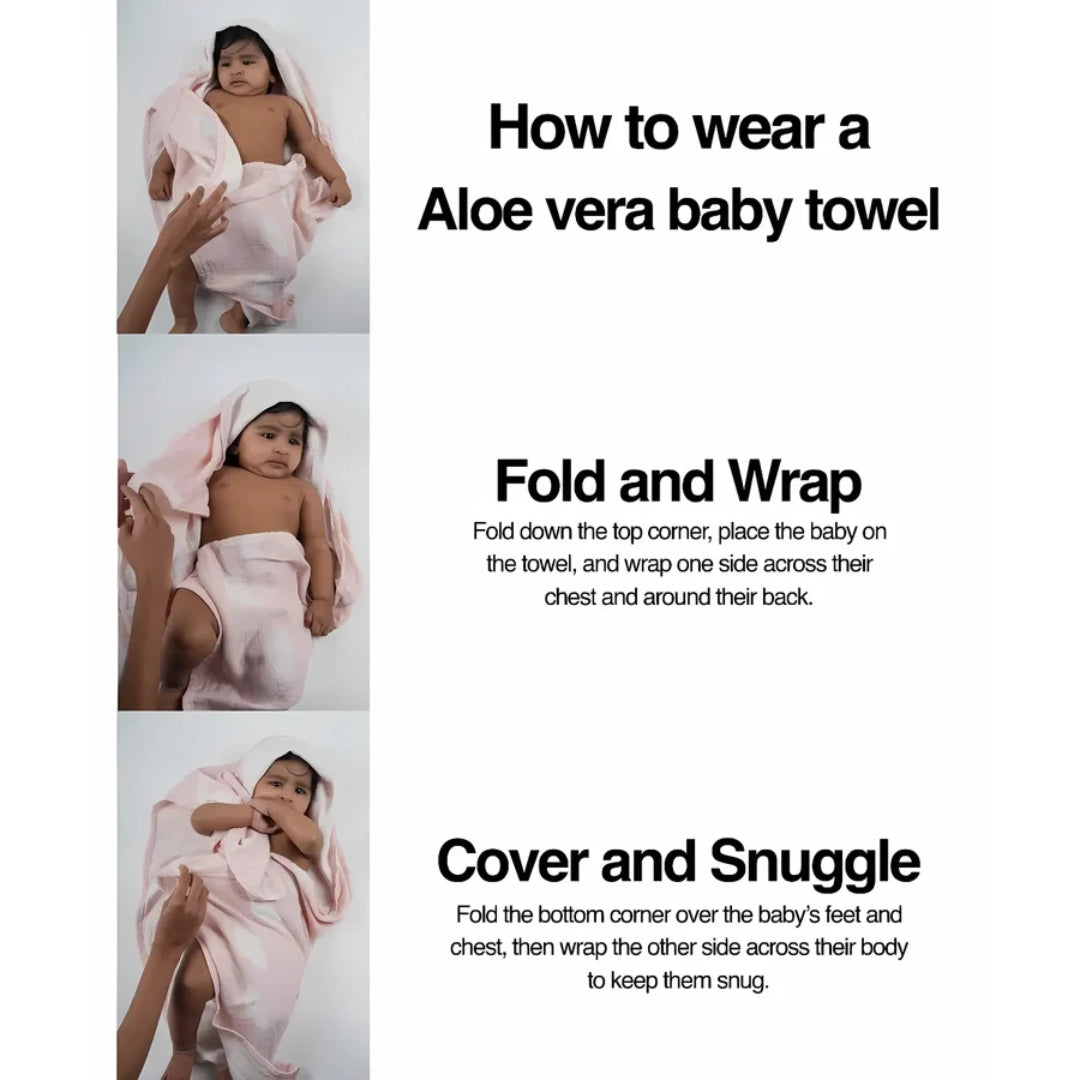 Doctor Towels Aloe Vera Baby Towel 60x120cm-SunnyBunnyYellow_Features3