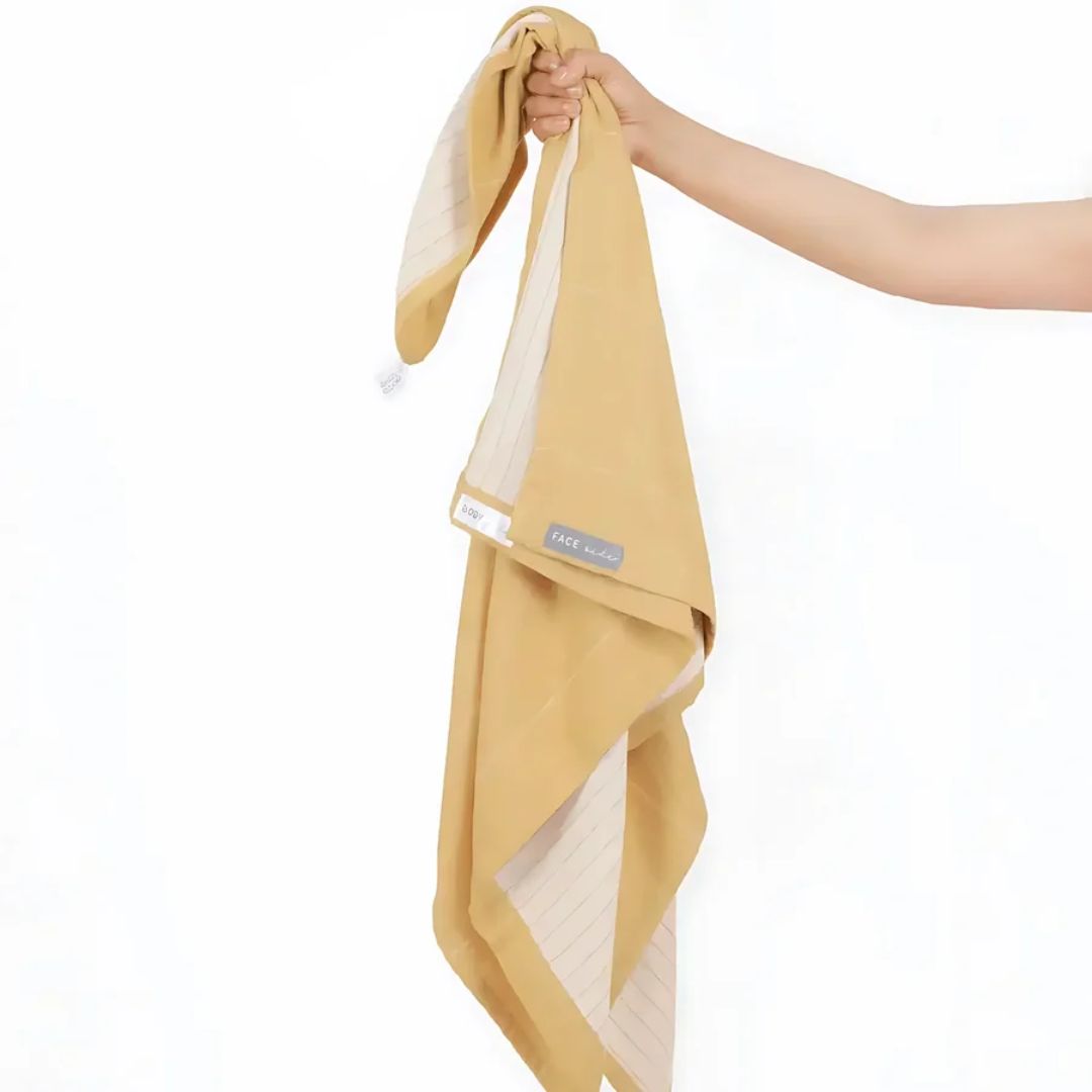 Doctor Towels Aloe Vera Doubl eCloth Bath Towel 75X150cm-SunsetGold_Features1