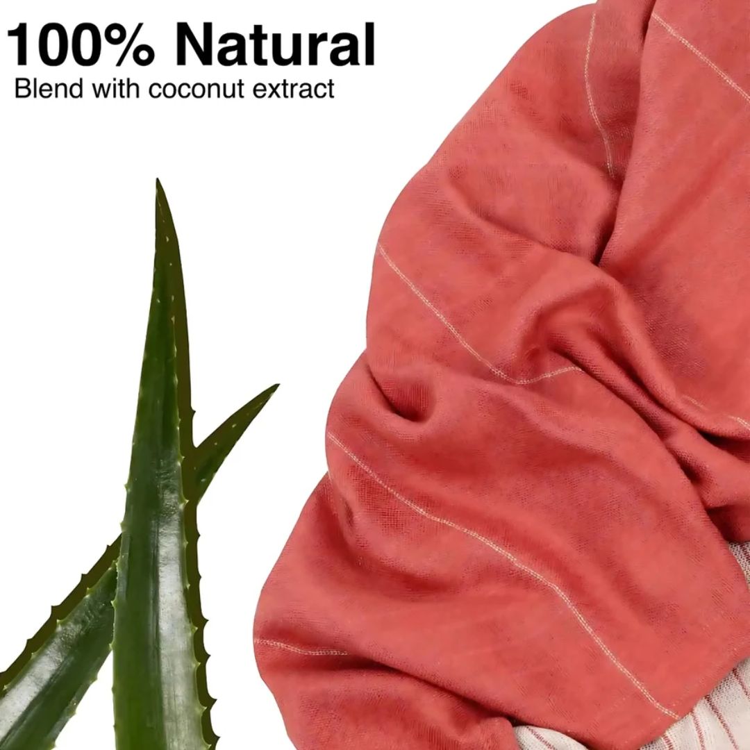 Doctor Towels Aloe Vera Double Cloth Bath Towel 75X150cm-ApricotBrandy_Features1