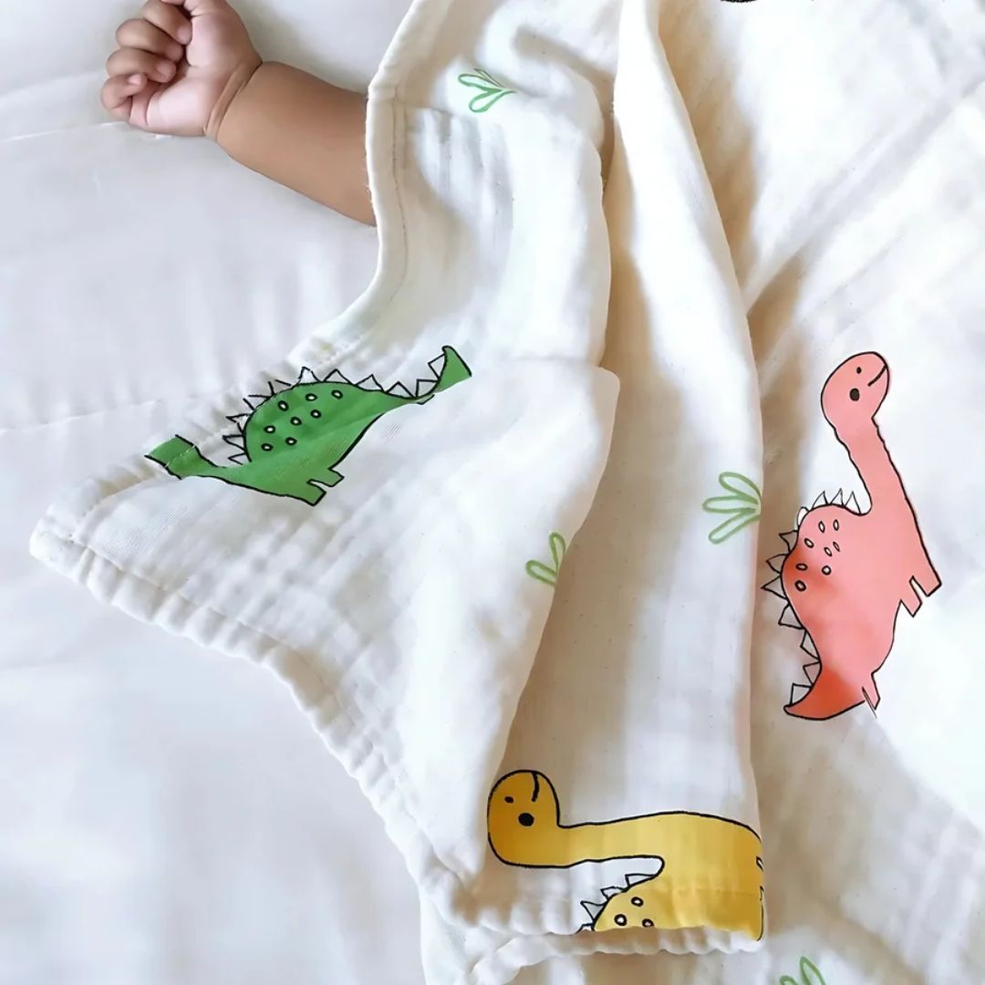 Doctor Towels Bamboo Baby Towel 75X75cm-DinoDreams_Features1