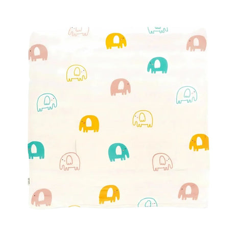 Doctor Towels Bamboo Baby Towel 75X75cm-ElephantSafari_Front