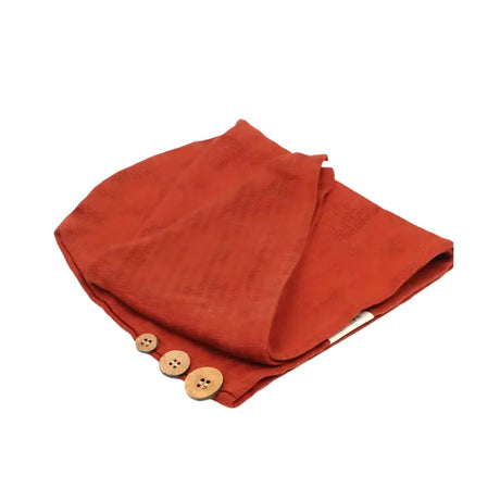 Doctor Towels Banana Double Cloth Hair Towel-Terracotta_Isometric