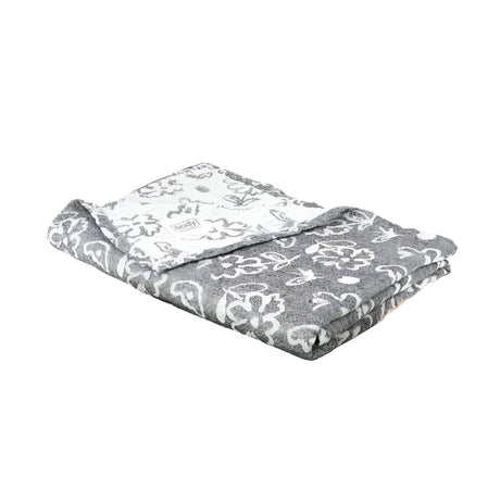 Doctor Towels Banana Jacquard Floral Bath Towel 75X150cm-Charcoal_Front