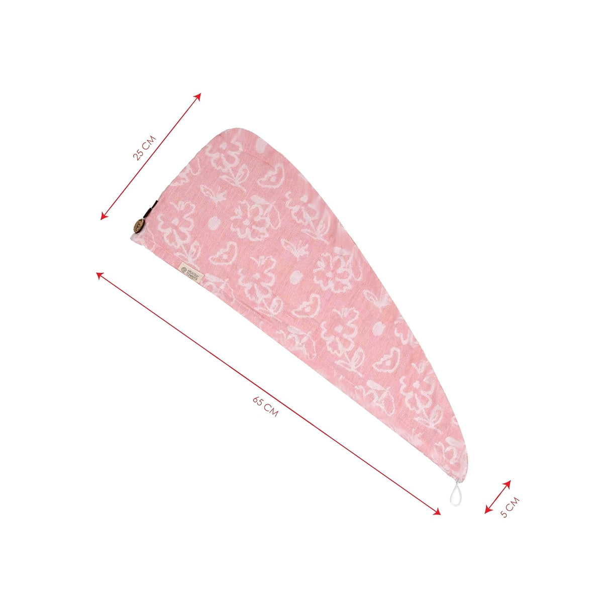 Doctor Towels Banana Jacquard Floral Hair Towel  - Coral_7