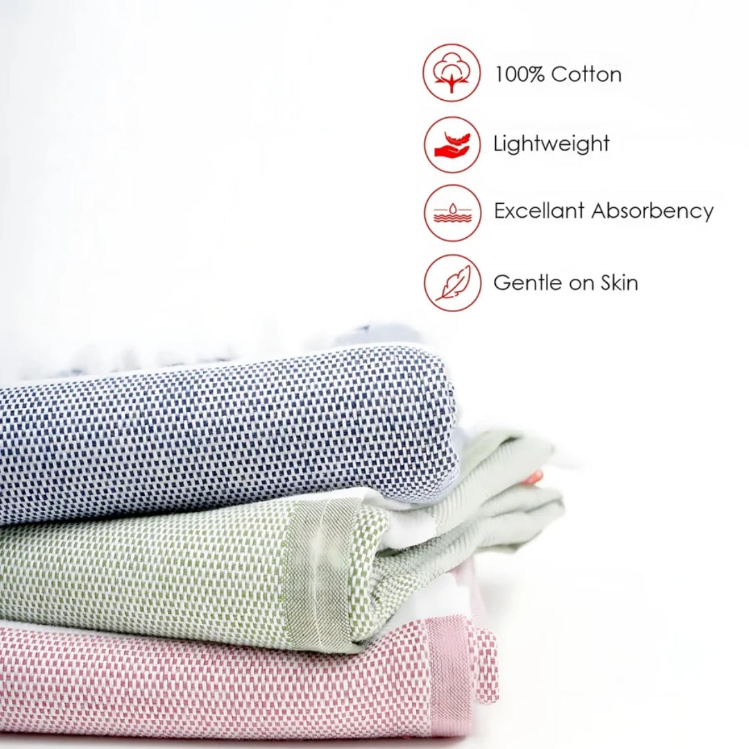 Doctor Towels Cambric Solid Bath Towel 30X60in-ForestGreen_Features1