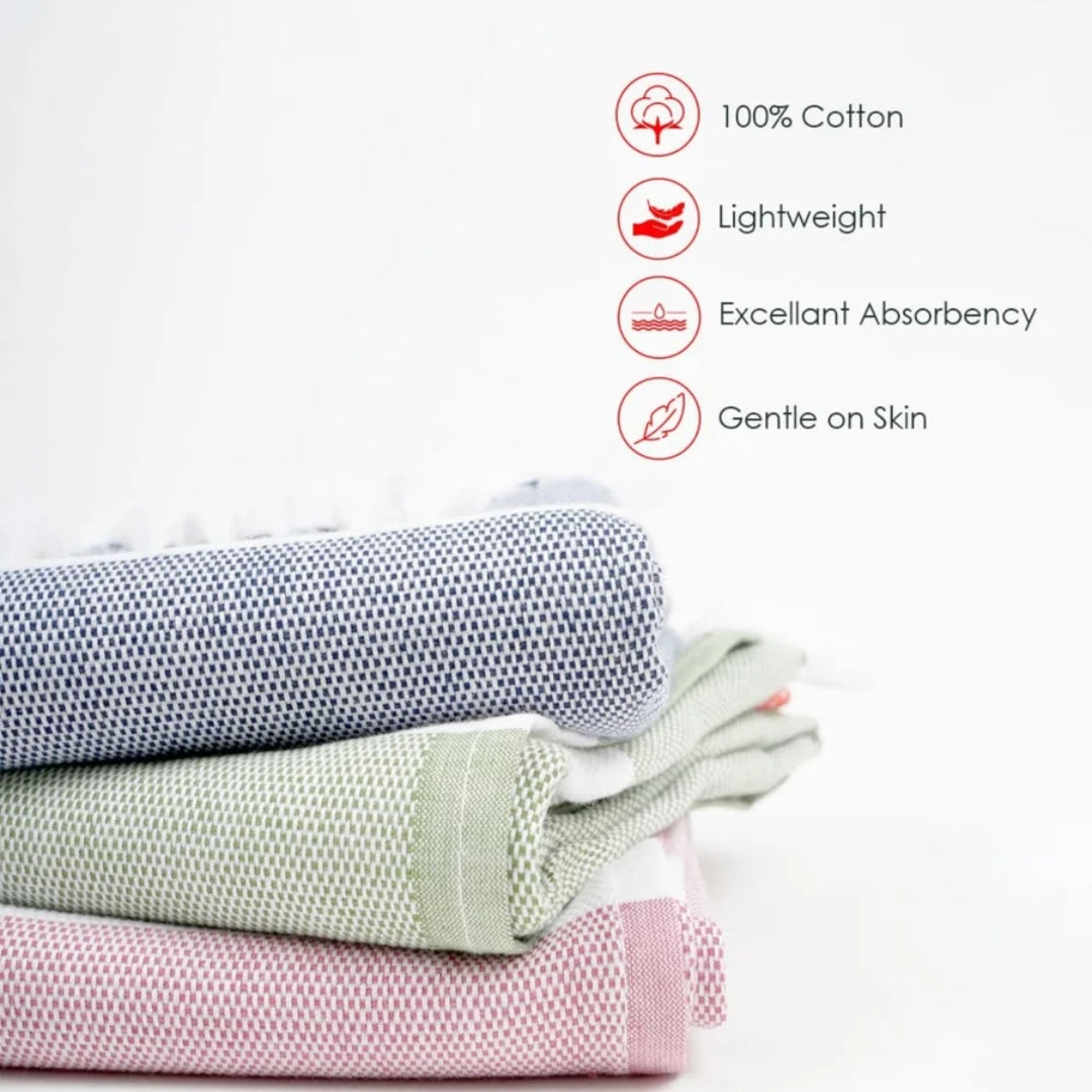 Doctor Towels Cambric Solid Bath Towel 30X60in-MerlotMauve_Features1