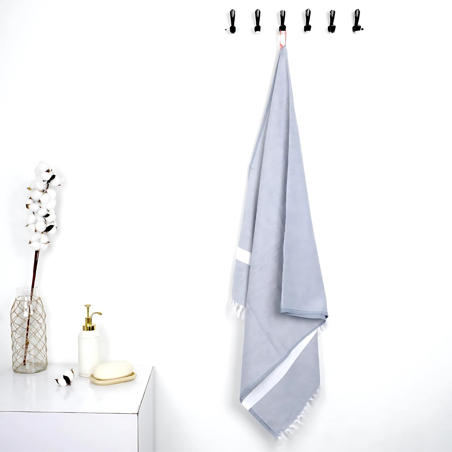 Doctor Towels Cambric Solid Bath Towel  30 X 60 In - Denim Blue_4