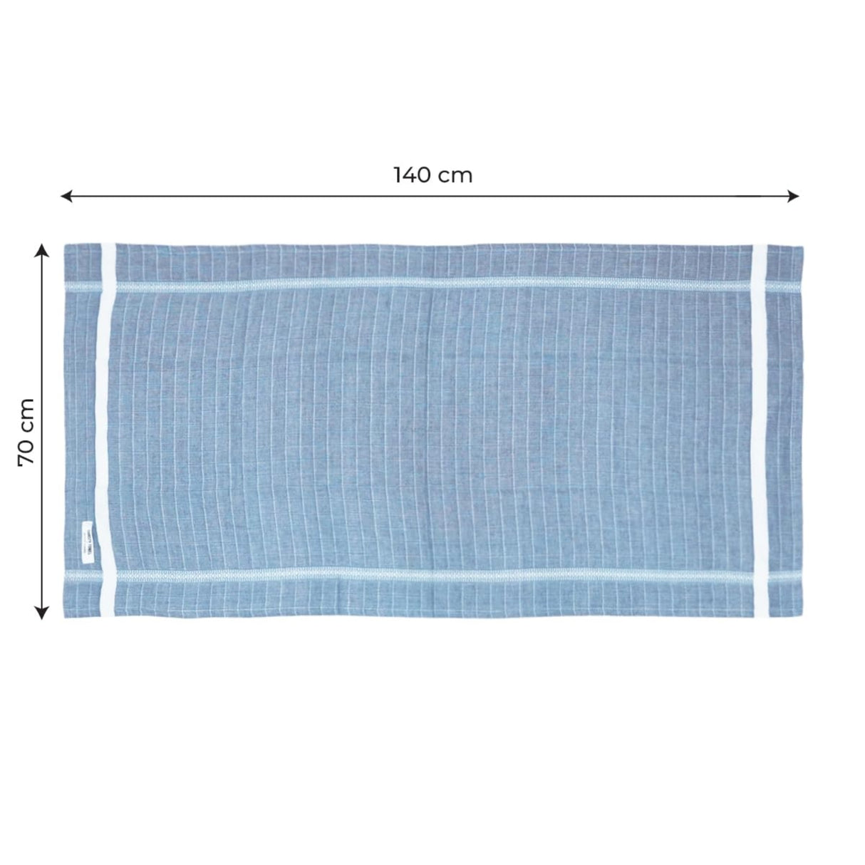 Doctor Towels Double Cloth Bath Towel 70 X 140 cm - Blue_4