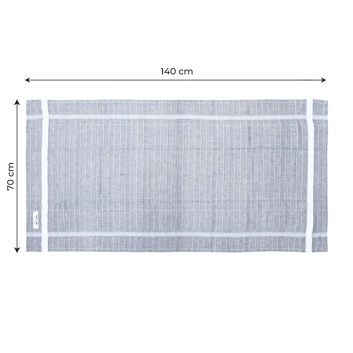 Doctor Towels Double Cloth Bath Towel  70 X 140 cm - Grey_5