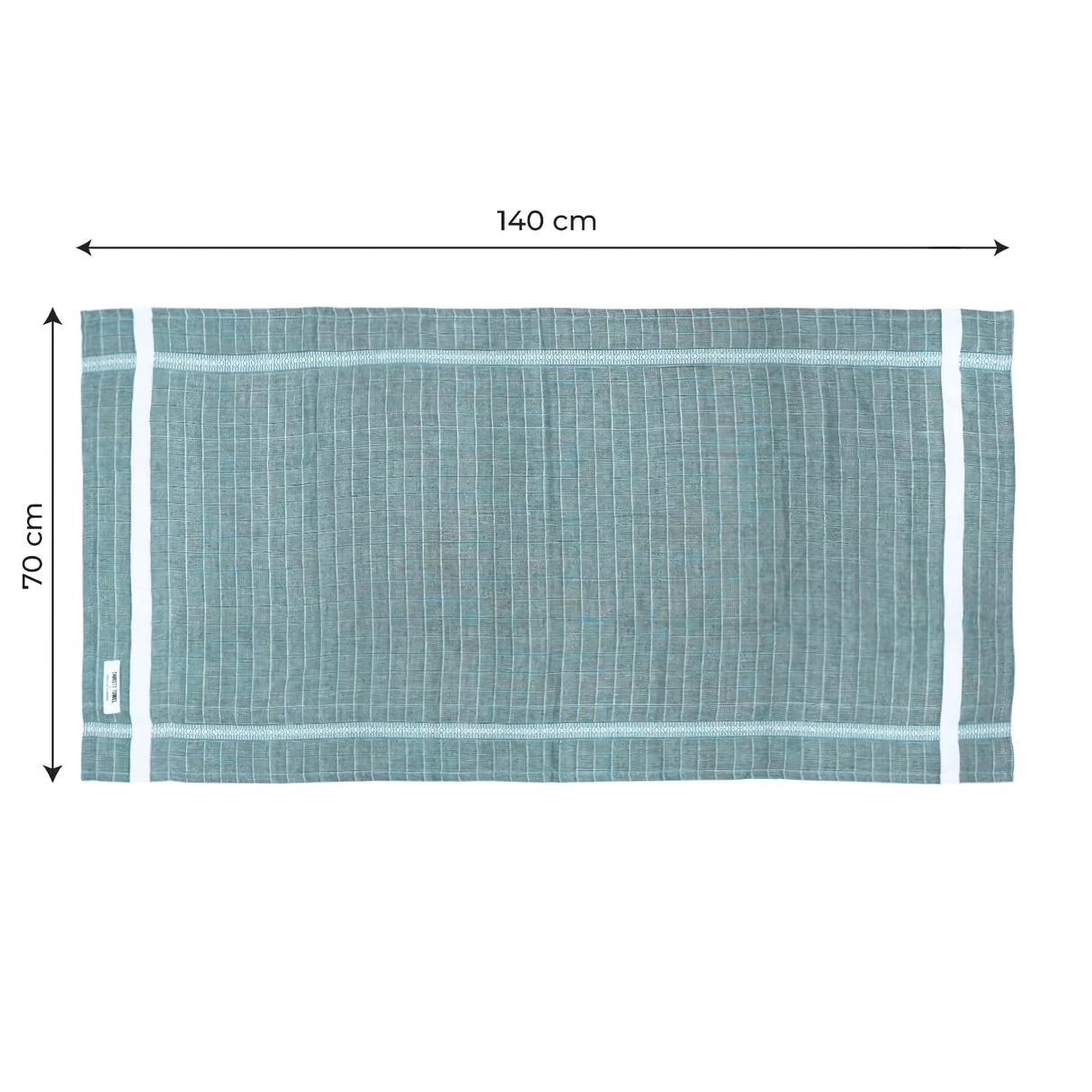 Doctor Towels Double Cloth Bath Towel 70 X 140 cm - Solid Green_3