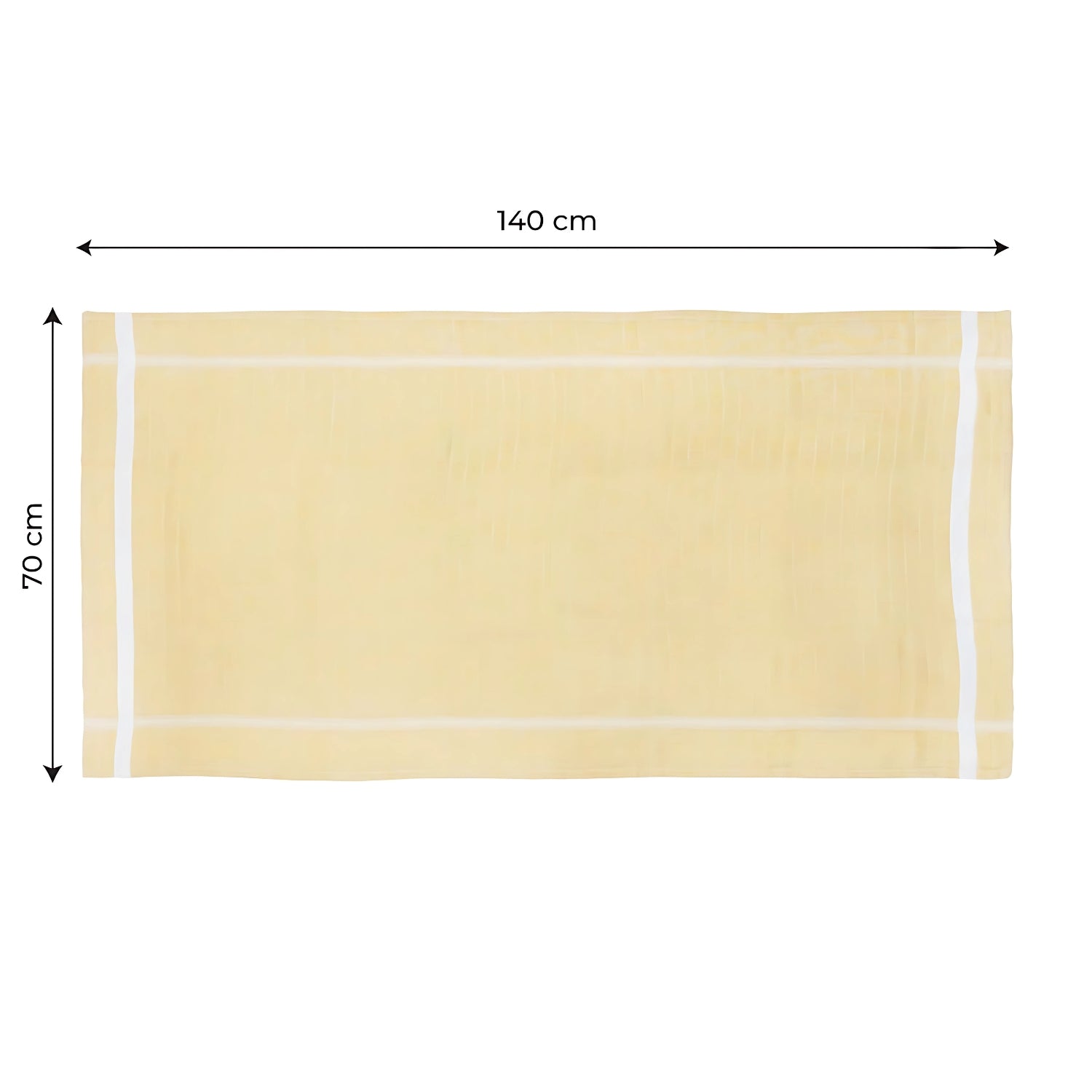 Doctor Towels Double Cloth Bath Towel 70 X 140 cm - Yellow_5