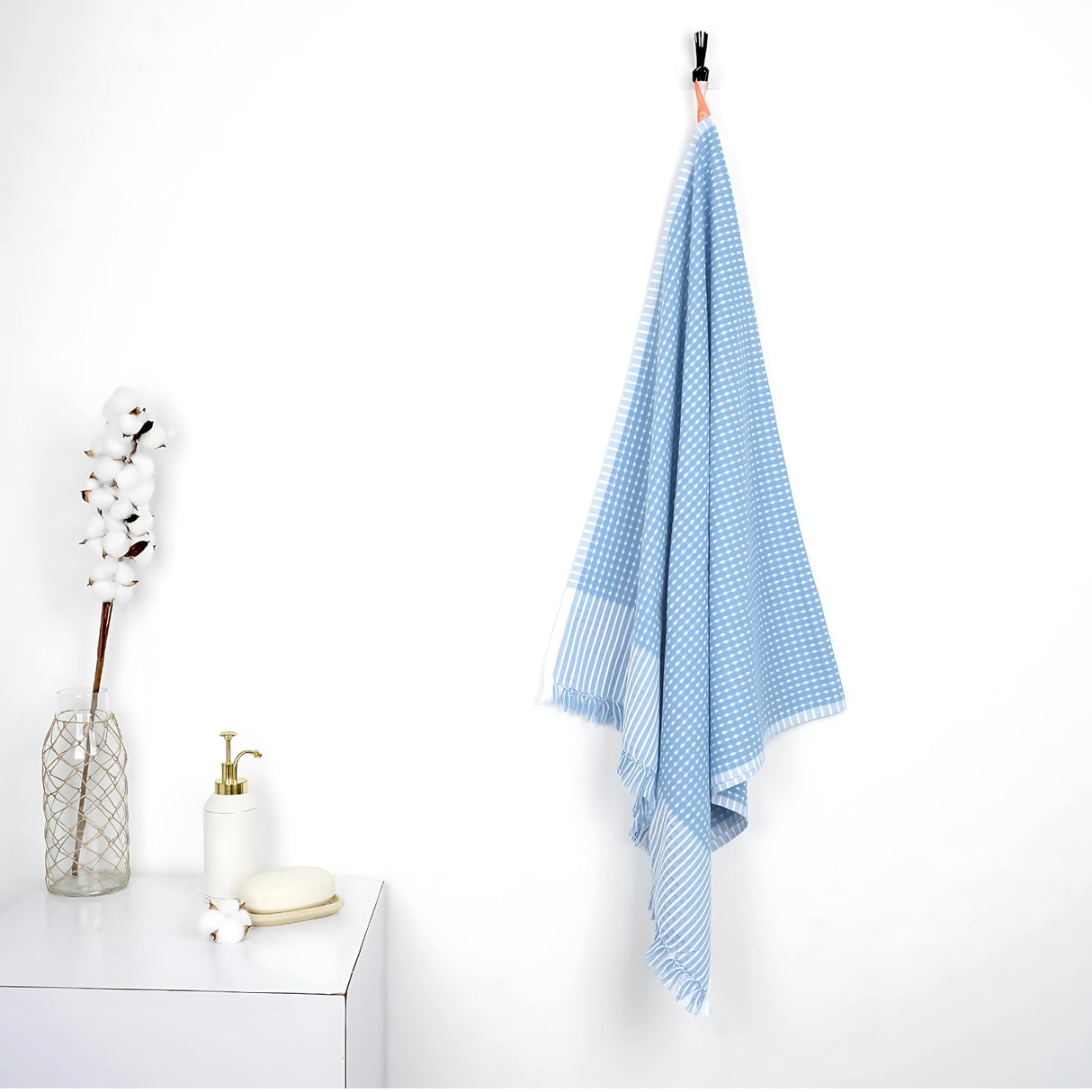 Doctor Towels Honey Comb Bath Towel  75 X 150 cm - Persian Blue_3