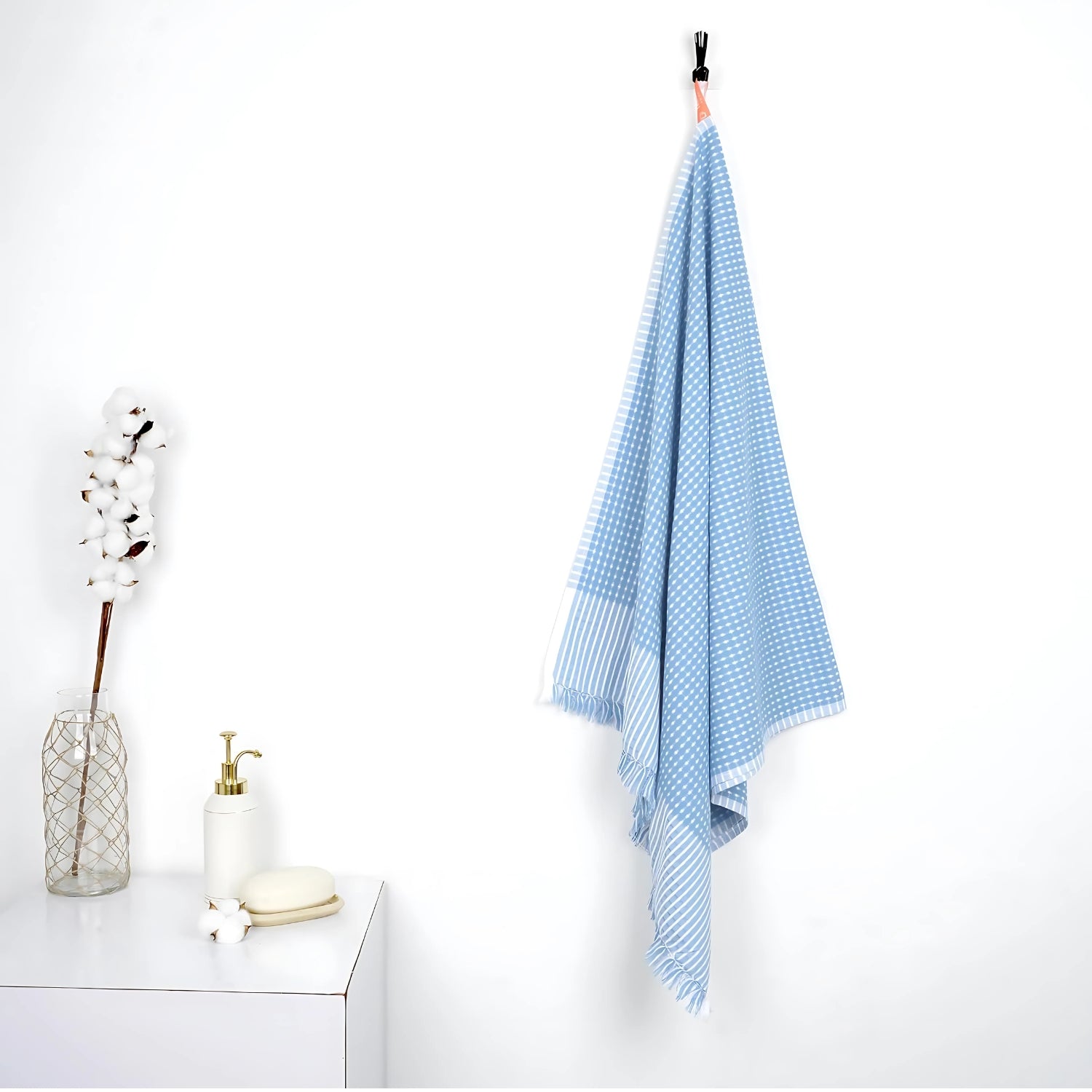 Doctor Towels Honey Comb Bath Towel  75 X 150 cm - Persian Blue_3