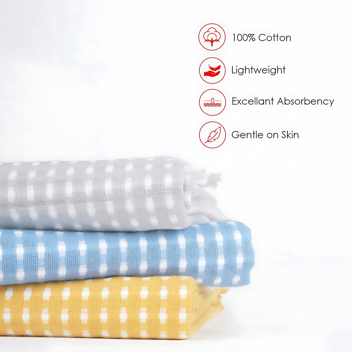 Doctor Towels Honey Comb Bath Towel  75 X 150 cm - Persian Blue_4