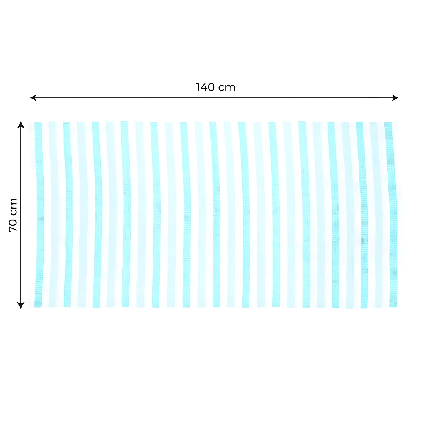 Doctor Towels Stripe Waffle Weave Cotton Bath Towel 70 x 140 cm - Blue_6