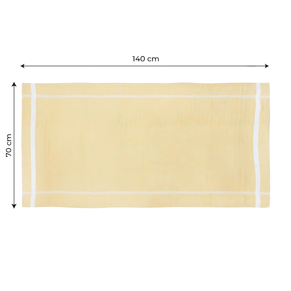 Doctor Towels Double Cloth Bath Towel 70 x 140 cm - Yellow
