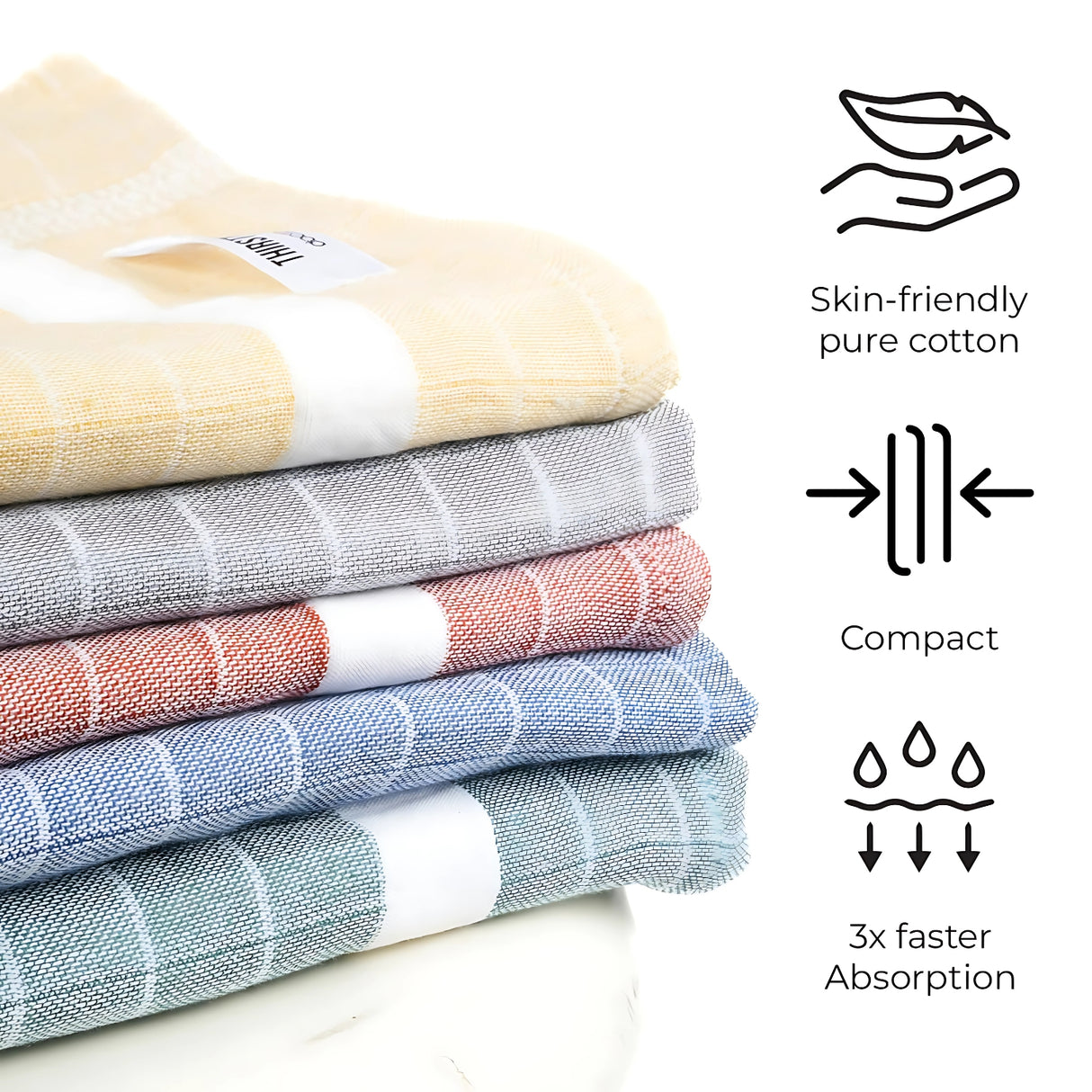 Doctor Towels Double Cloth Bath Towel 70 x 140 cm - Solid Green