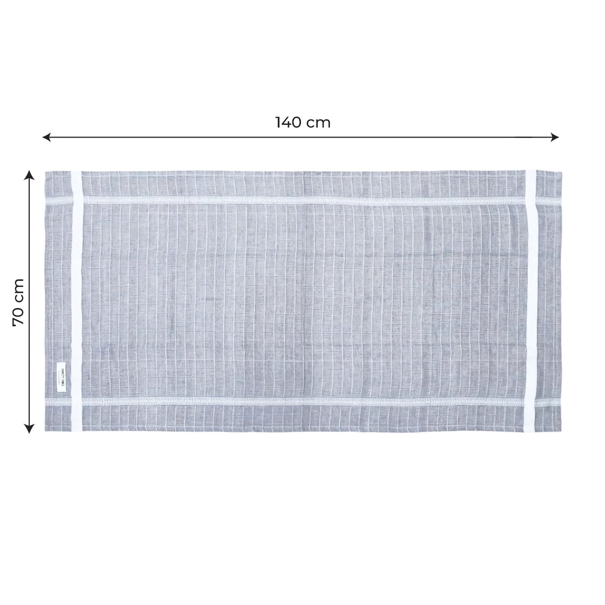 Doctor Towels Double Cloth Bath Towel  70 X 140 cm - Grey