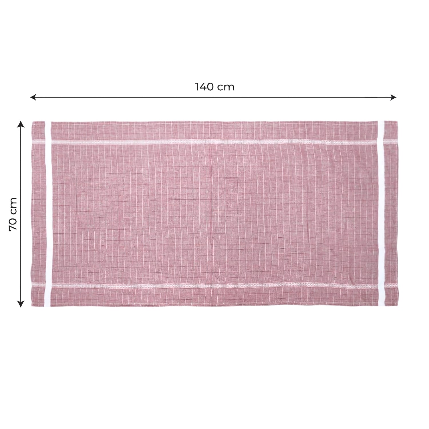 Doctor Towels Double Cloth Bath Towel  Solid 70 x 140 cm - Red - Image 4 - Buy Online at Chera Home Junction Coimbatore