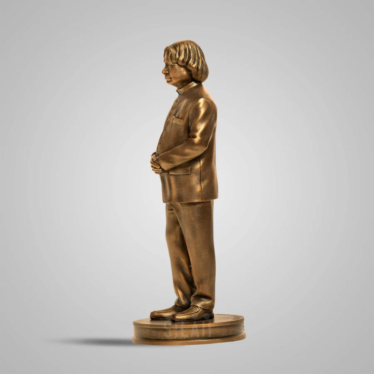 Dr. A.P.J. Abdul Kalam Full Figure 1 Feet Sculpture - Antique Bronze