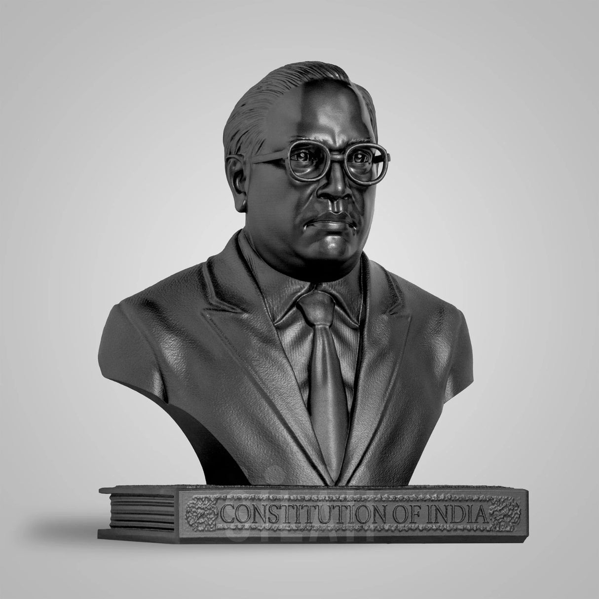 Dr. B.R. Ambedkar Bust 5 In Sculpture - Matte Black