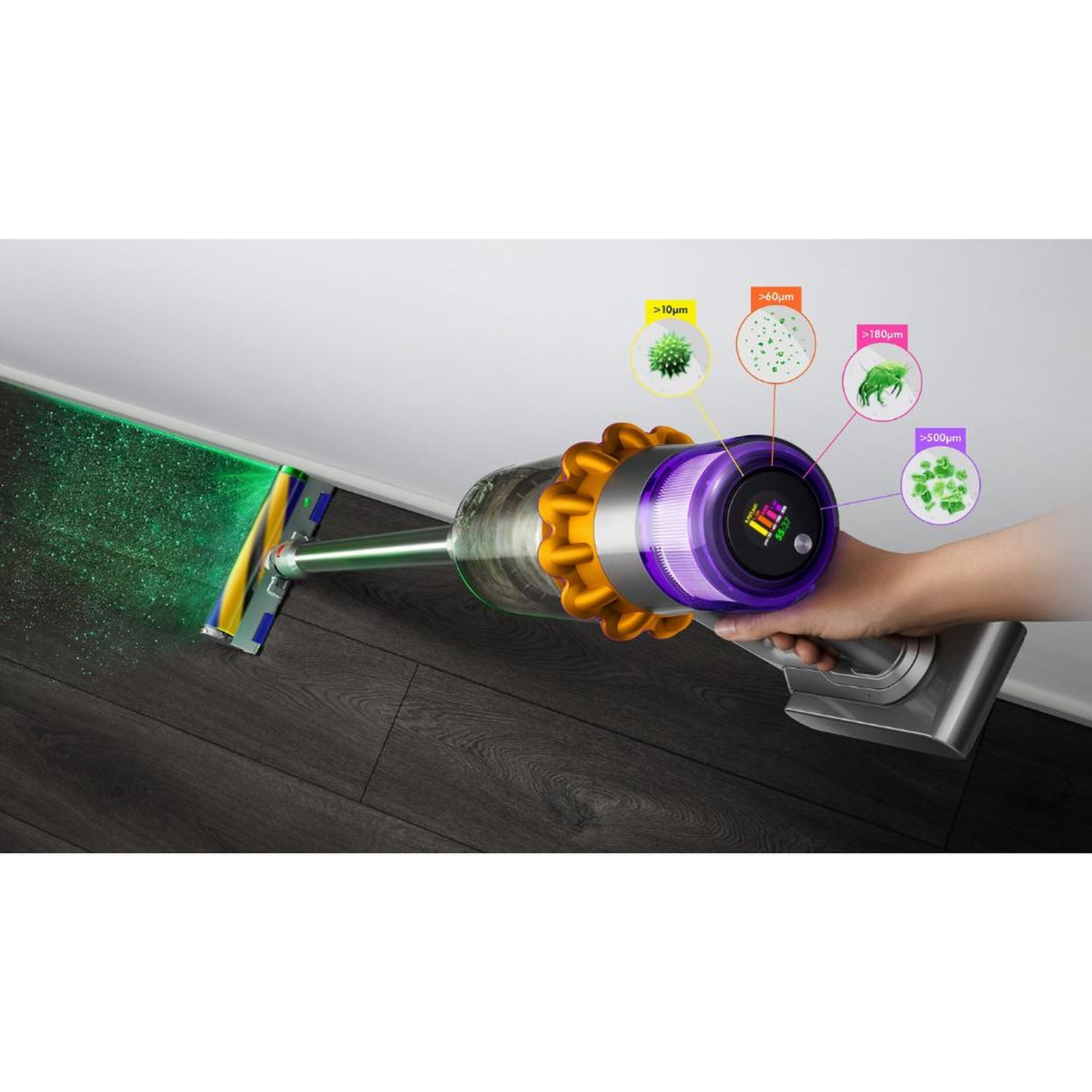 Dyson Vaccum Cleaner V15 240 Air Watts Suction - Yellow_3