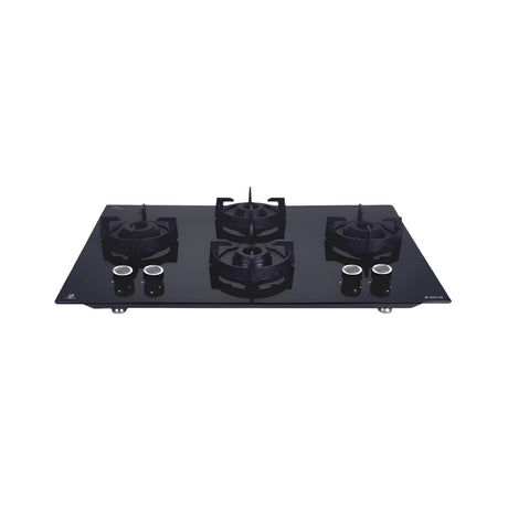ELICAFLEXI491LotusINDHDBrass4BurnerBuilt-inHob_Black_FrontView_1
