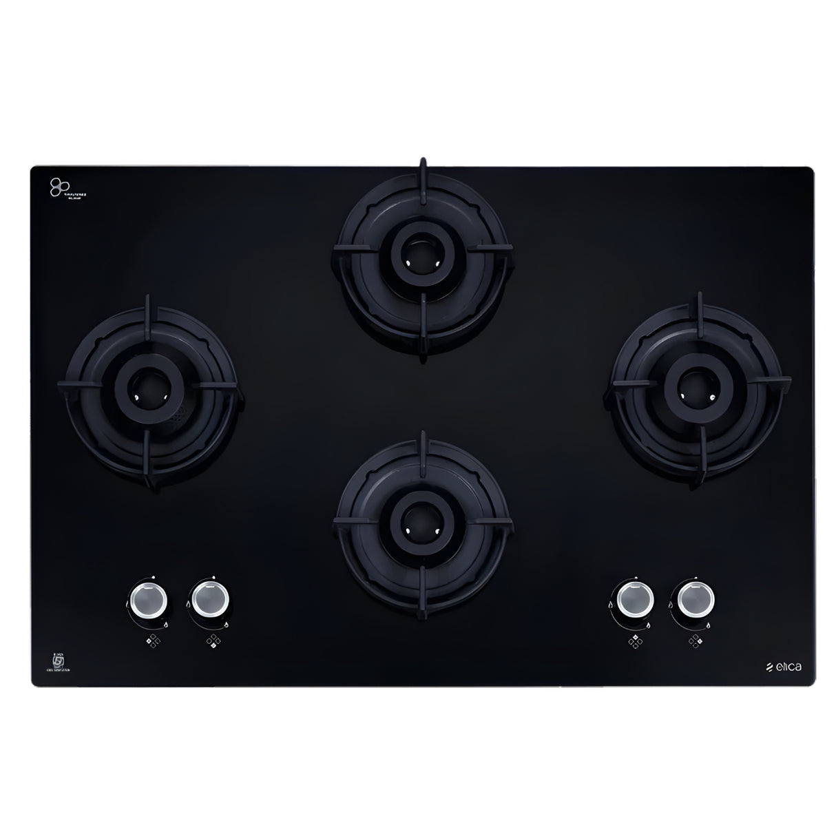 ELICA FLEXI 491 Lotus IND HD Brass 4 Burner Built-in Hob – Black_1