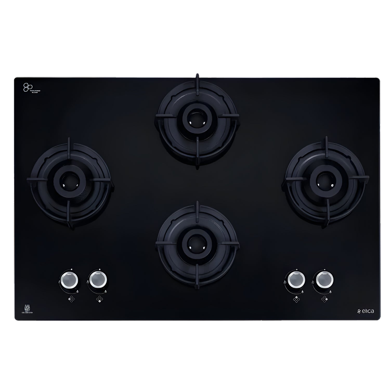 ELICA FLEXI 491 Lotus IND HD Brass 4 Burner Built-in Hob – Black_1