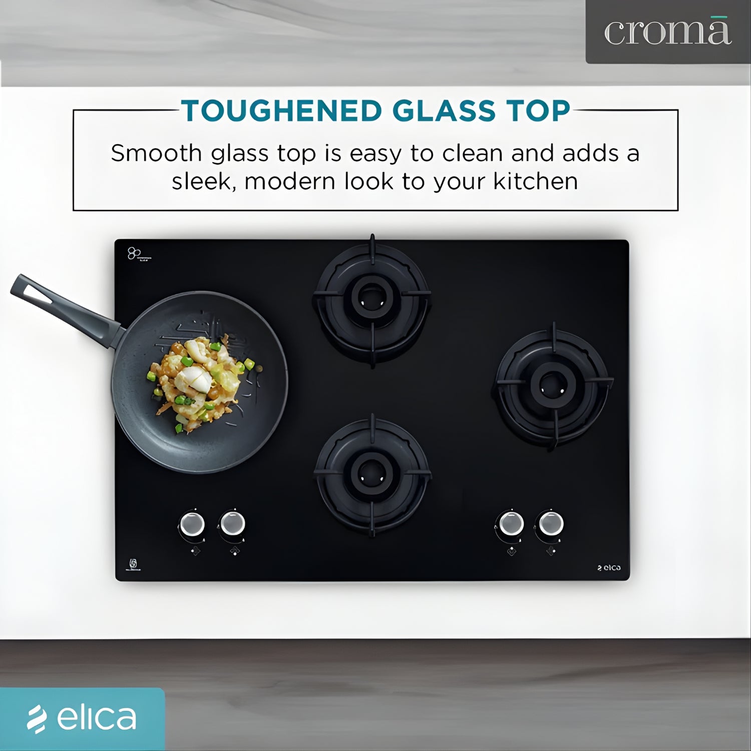 ELICA FLEXI 491 Lotus IND HD Brass 4 Burner Built-in Hob – Black_10