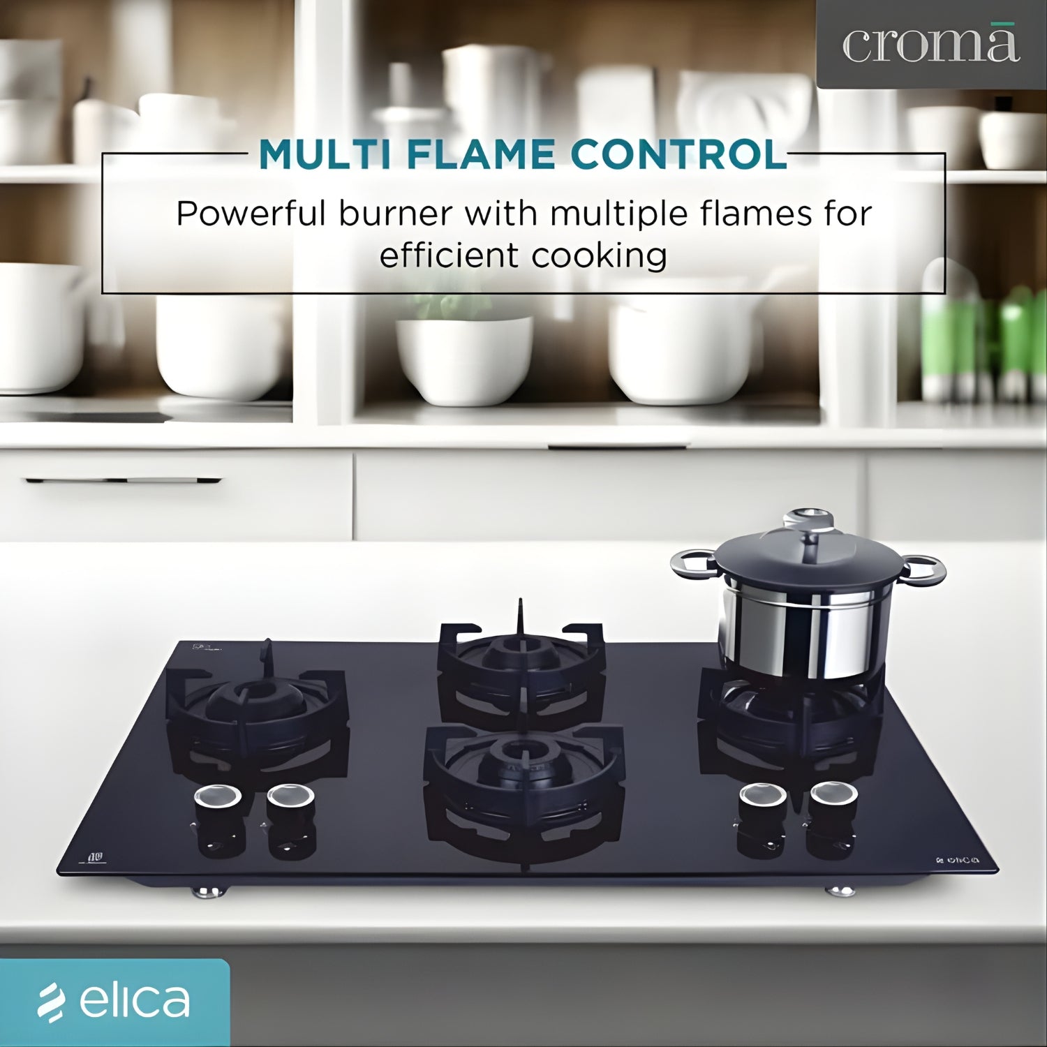 ELICA FLEXI 491 Lotus IND HD Brass 4 Burner Built-in Hob – Black_13