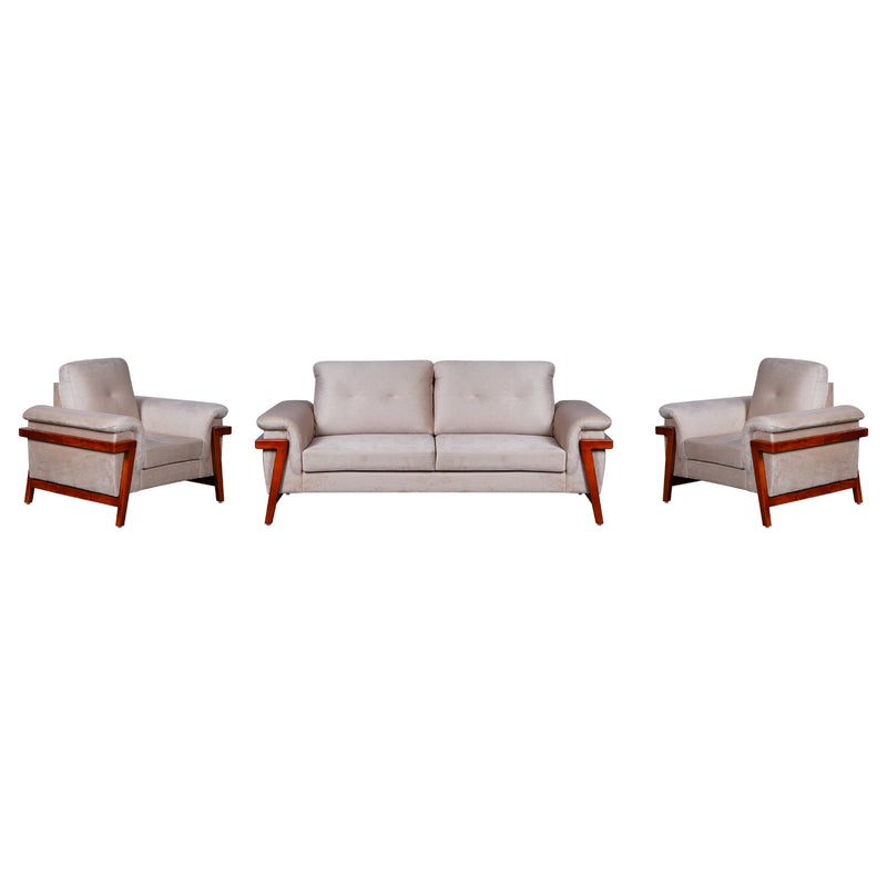 Easton Fabric Sofa Set (3+1+1-Seater) - Beige