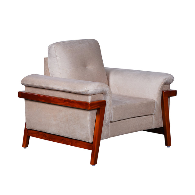 Easton Fabric Sofa 1-Seater - Beige_1