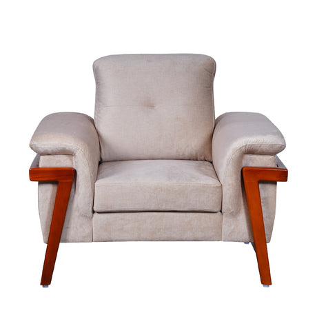 Easton Fabric Sofa 1-Seater - Beige_2