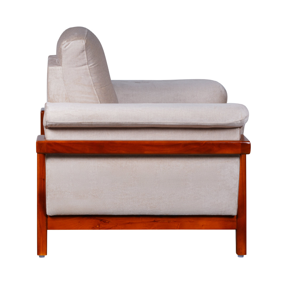 Easton Fabric Sofa 1-Seater - Beige_3